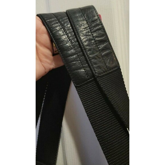 Lapagayo Hobo Shoulder Bag Tall Rectangle Purse Black Faille Fabric Very Large - Picture 7 of 15